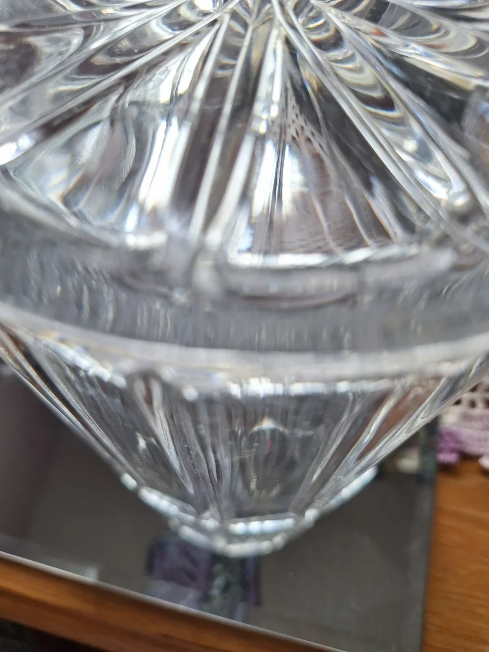 Crystal Bisquit Jar W/Lid - Picture 12 of 12